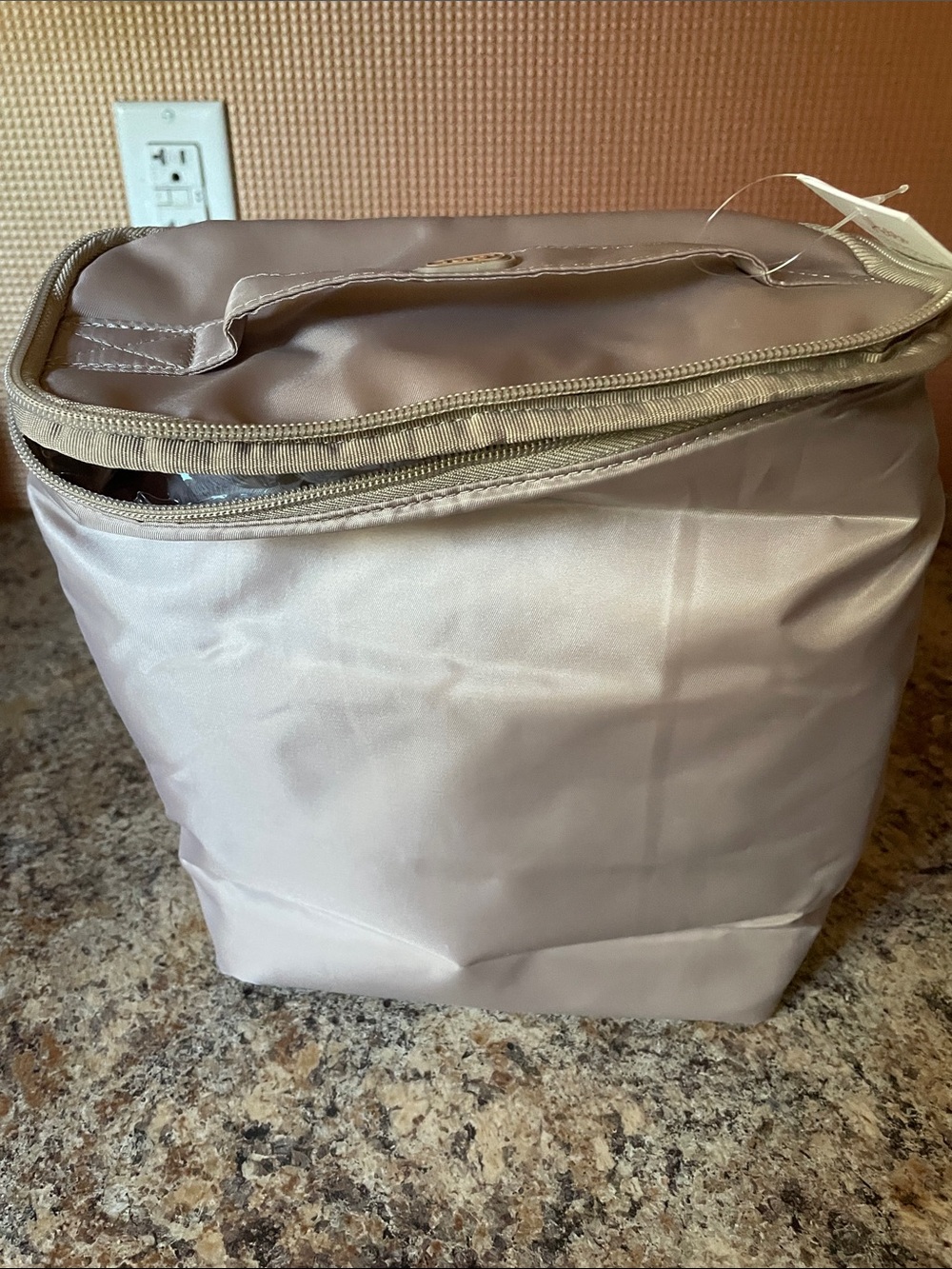 lug Cosmetic Case in Taupe